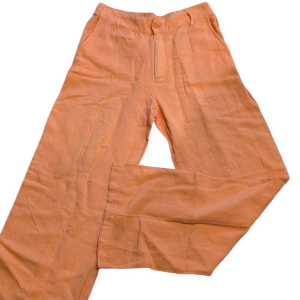 Young Fabulous and Broke wide leg pant linen blend sherbet orange size M